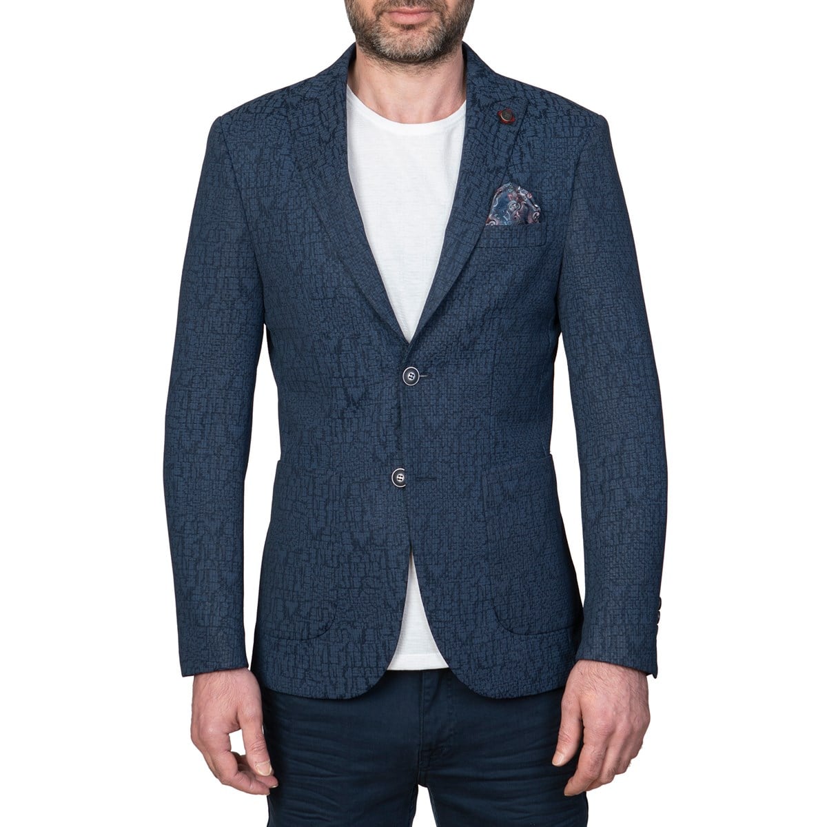 White StoneWhite Stone Mambo  Ceket  Slim Fit  Desenli