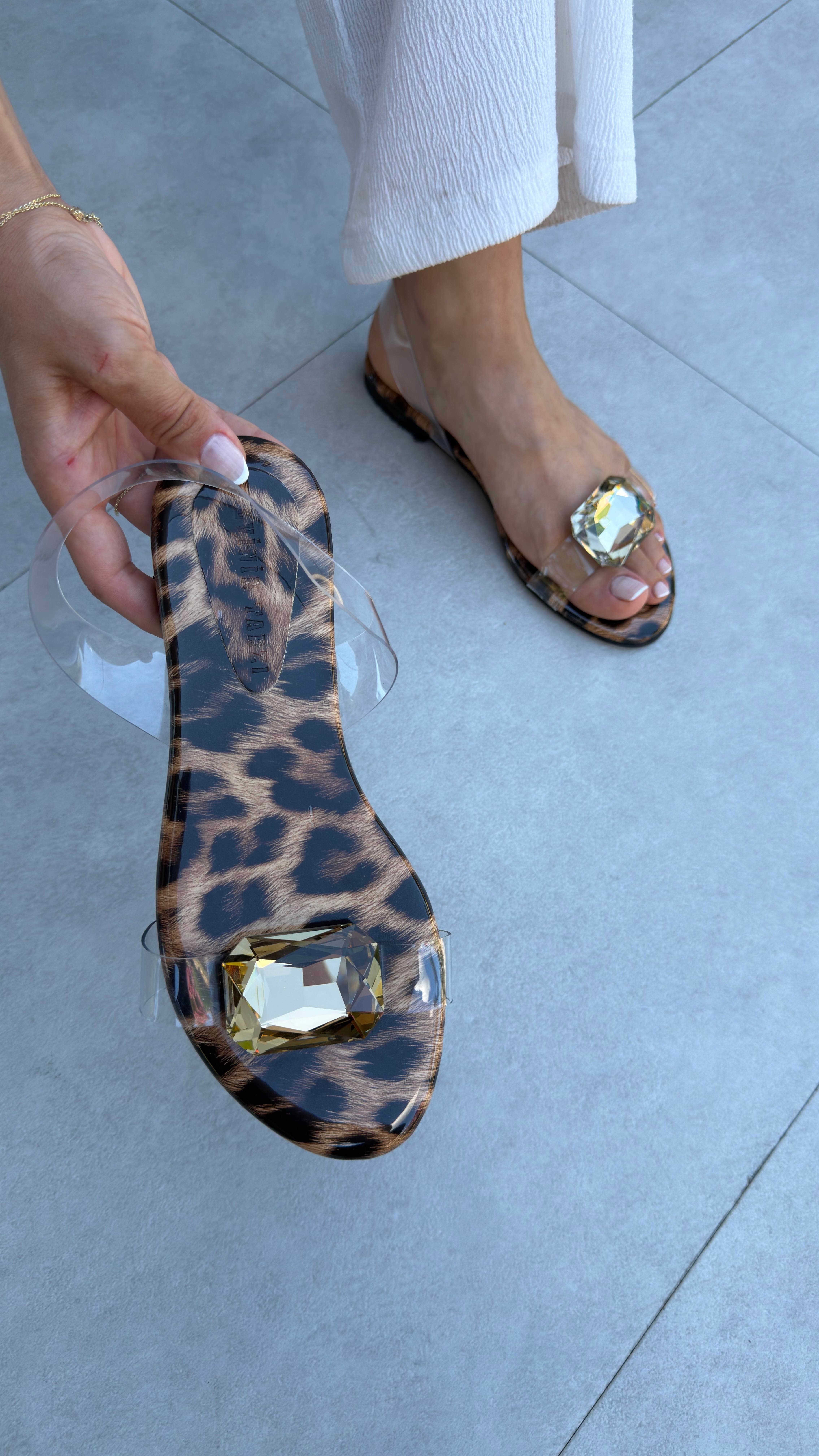 ORBA Leopar Taşlı Terlik
