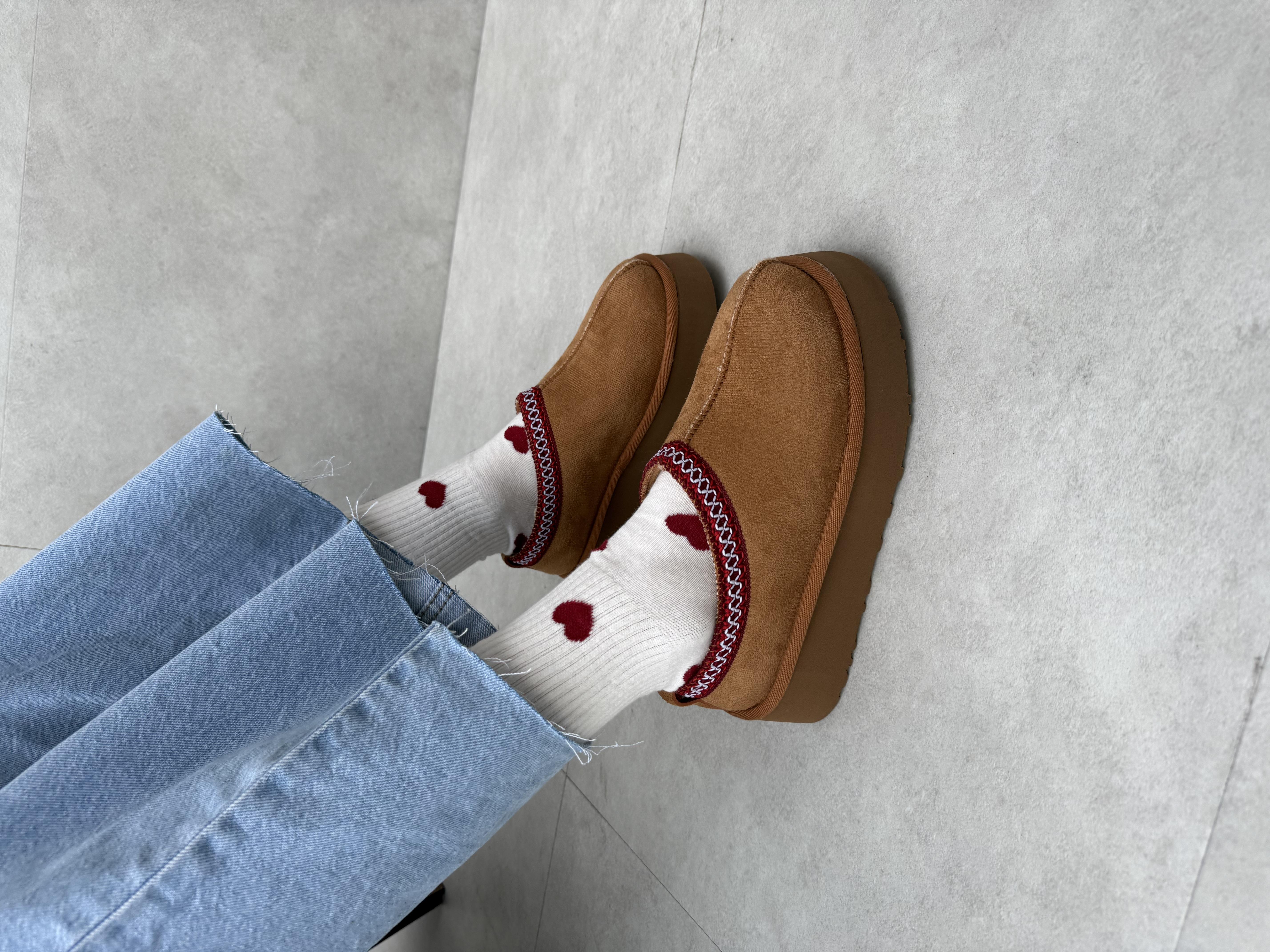 Puffy İçi Kürklü Düz Taban  ( Taba Renk )