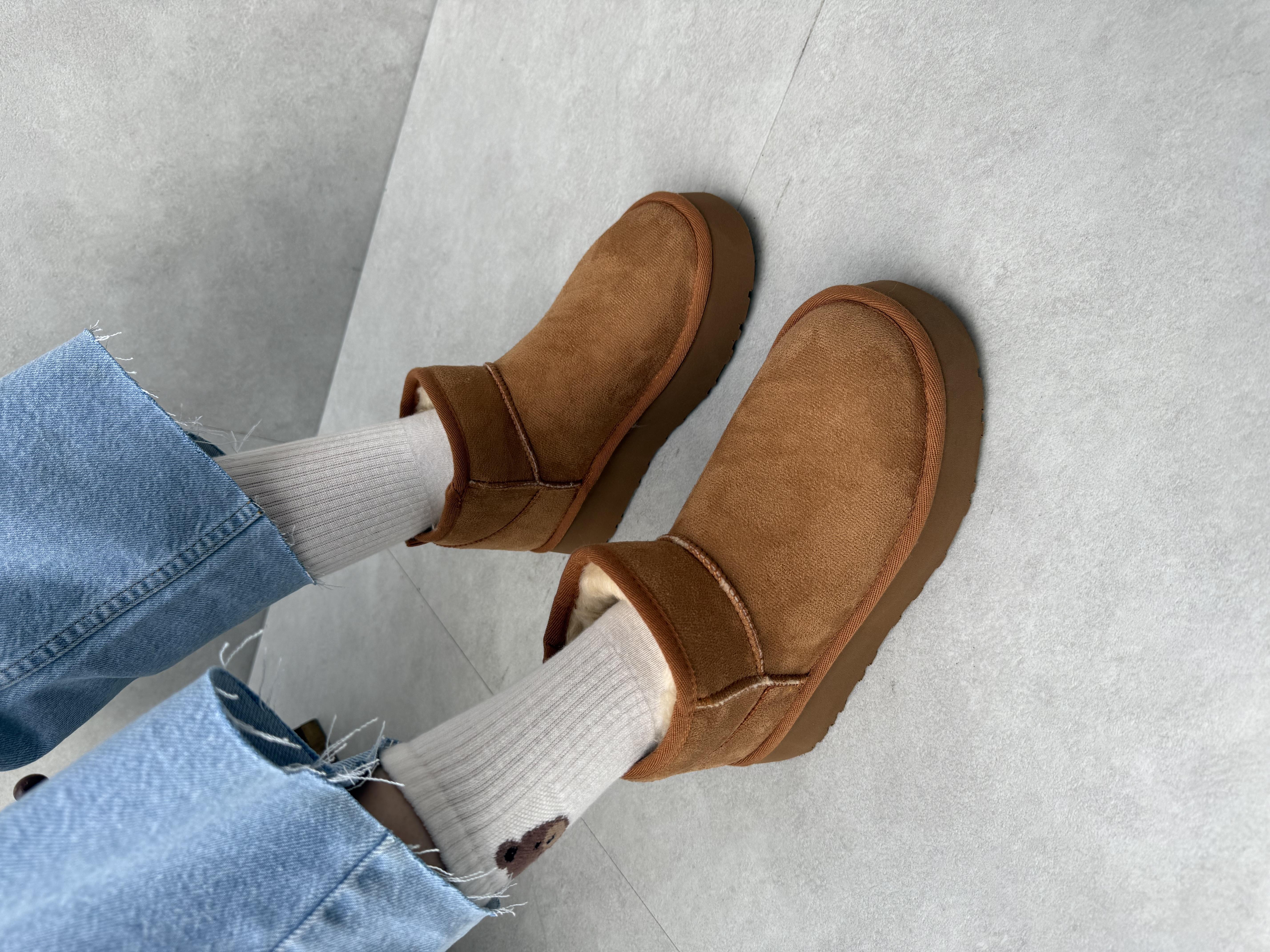 Rayne Düz Taban İçi Kürklü (Taba) Renk Kadın Bot