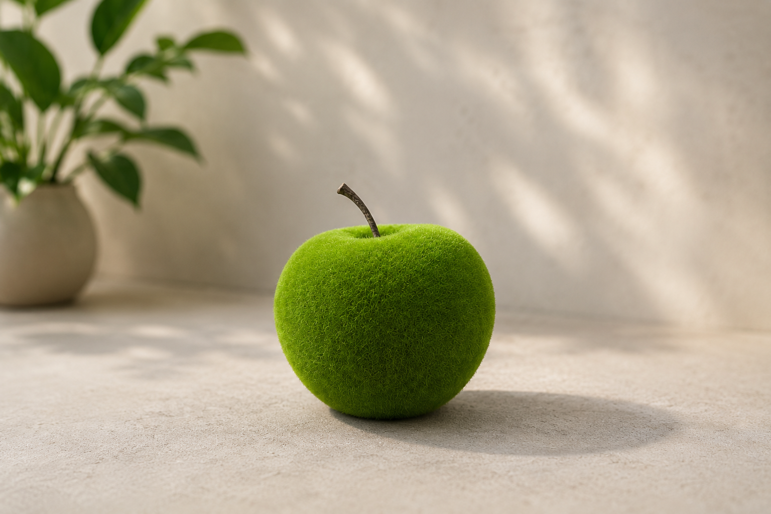 Apple Anıtsal Elma Figürlü Peyzaj Sanatı - Çelik Konstrüksiyon Yapay Çim Heykeli ve Topiary 160x140x140 cm