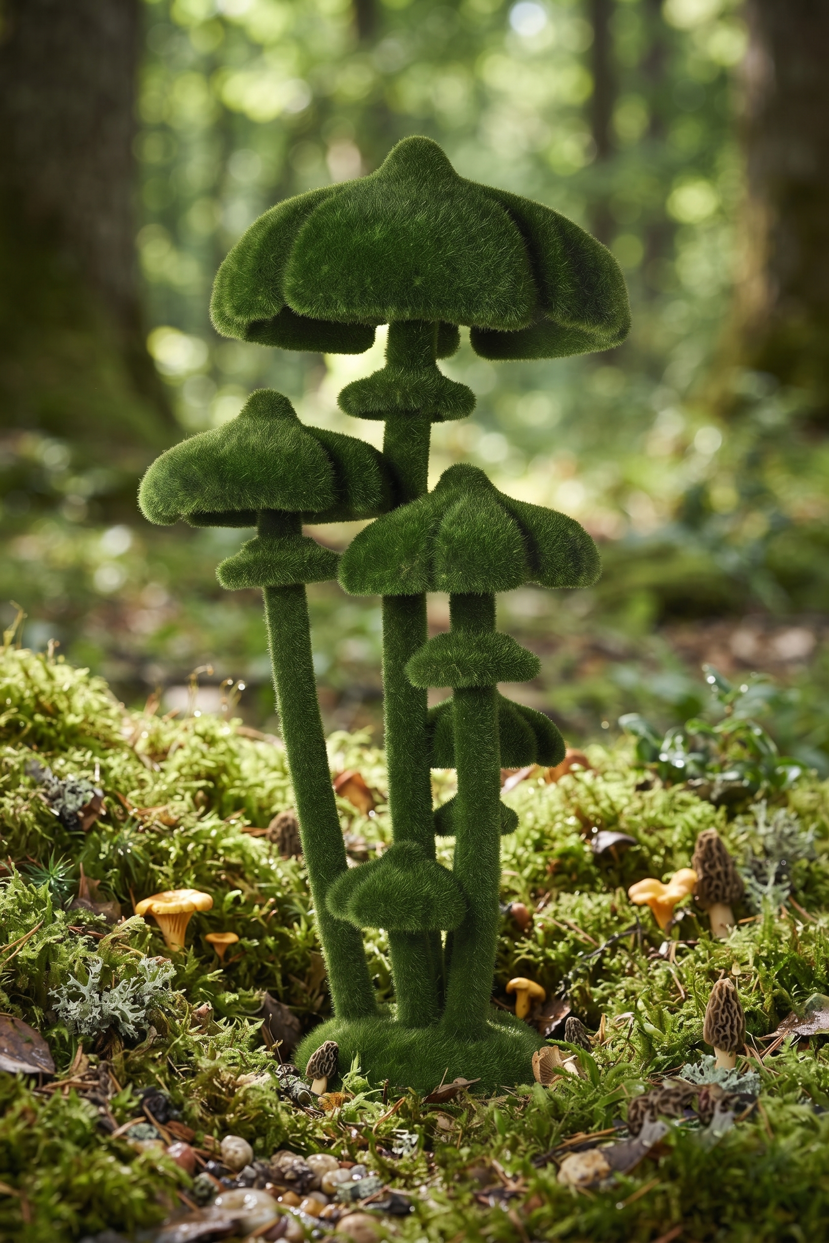 Honey Mushrooms Big Dev Bal Mantarları Seti Figürlü Peyzaj Sanatı - Çelik Konstrüksiyon Yapay Çim Heykeli ve Dev Topiary Seti (Kişiye Özel Ebat)