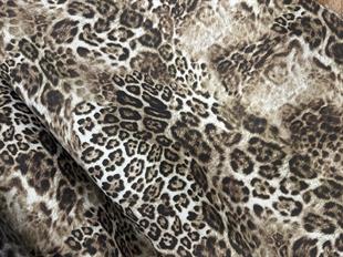 1 No Dijital Leopar Desen Duck Bezi Kumaş