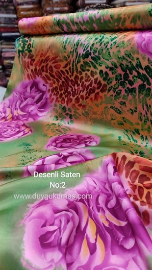 Desenli Saten Kumaş No 2