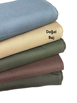 Premium Keten Kumaş Doğal Bej