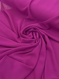 Krep Şifon Fuşya Pembe