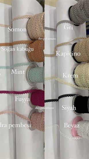 Zigzag Desen İnce Pamuk Güpür