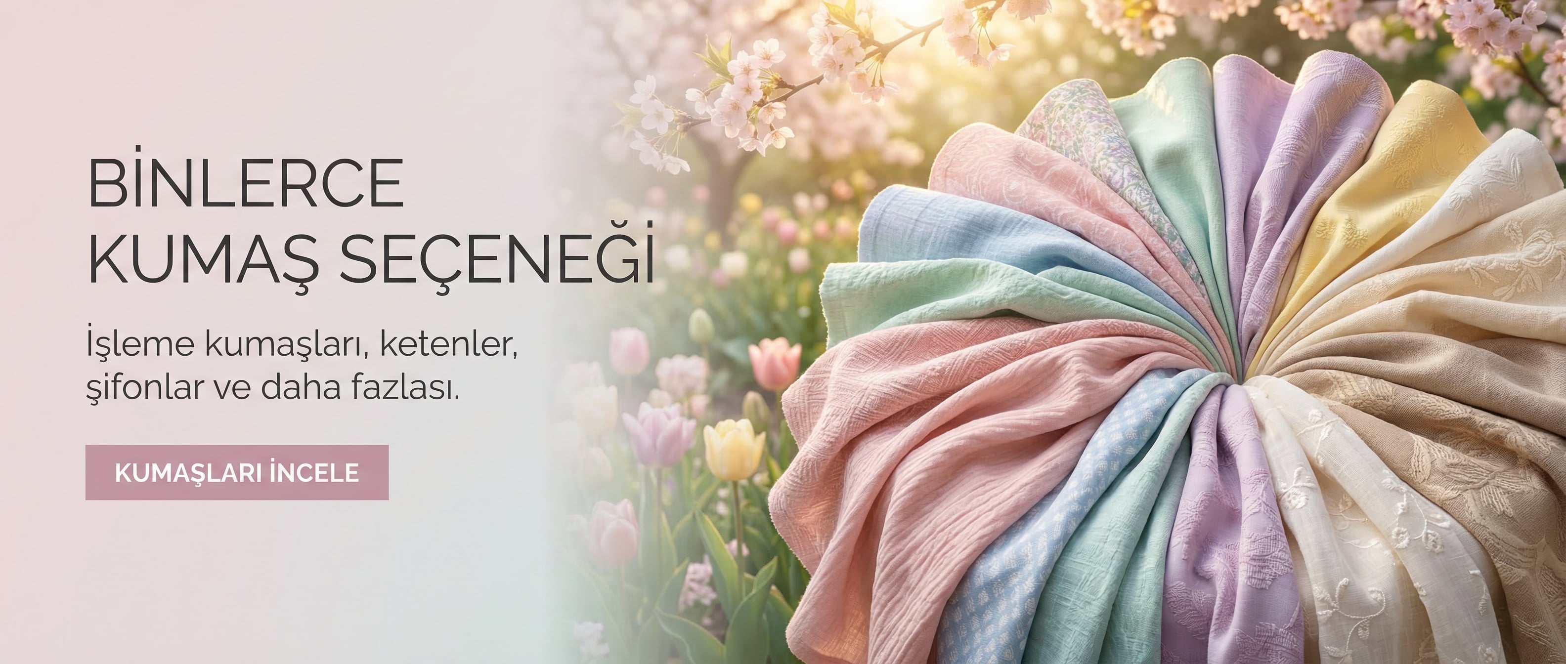 Binlerce Kumaş Seçeneği 