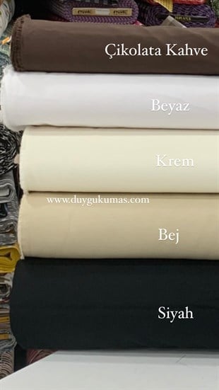 Düz Renk Duck Keteni Beyaz