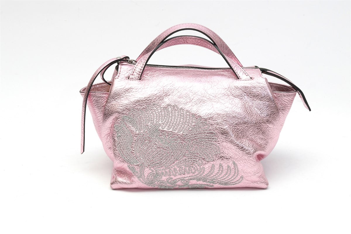Gianni Chiarini Gümüş Nakışlı Metalik Pembe Çanta GC6370P