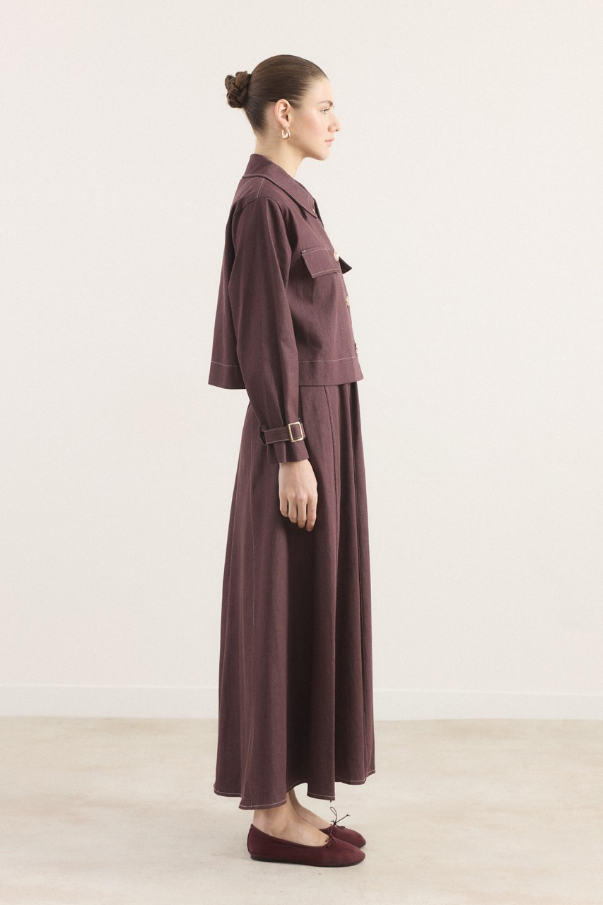 Arlea Kot Jile Elbise - Bordo