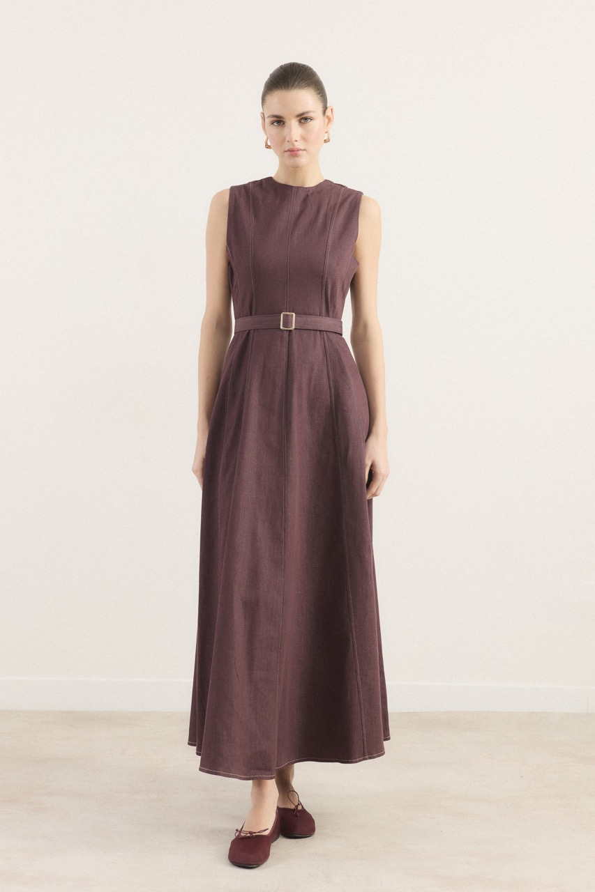 Arlea Kot Jile Elbise - Bordo