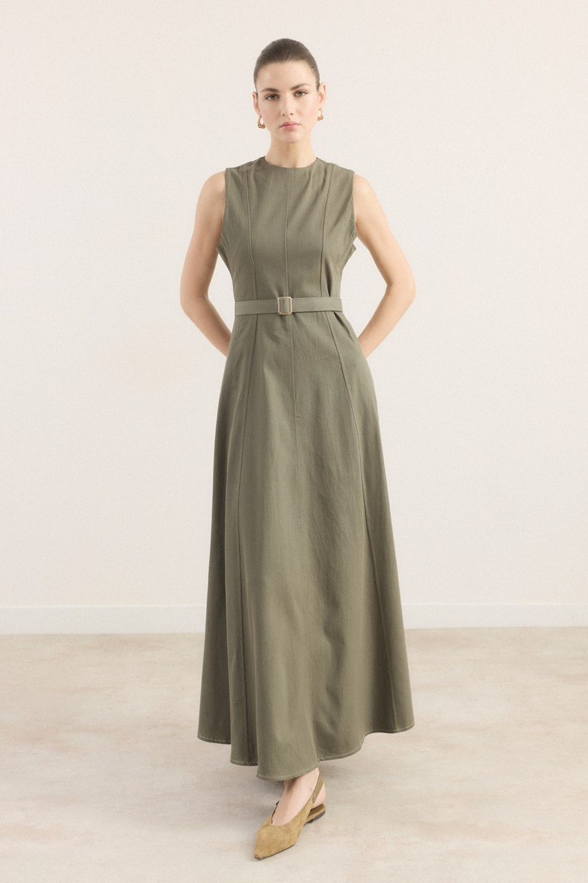 Arlea Kot Jile Elbise - Haki