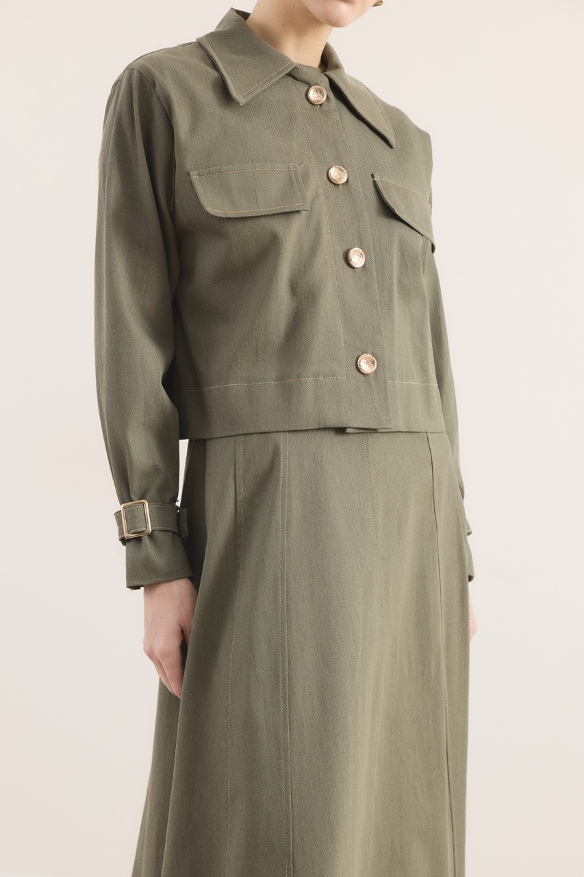 Arlea Kot Jile Elbise - Haki