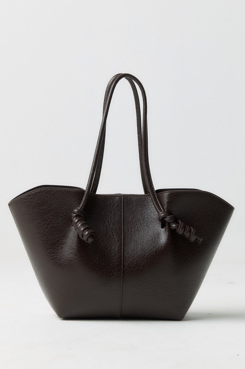 Düğüm Detaylı Asimetrik Çanta - Acı Kahve