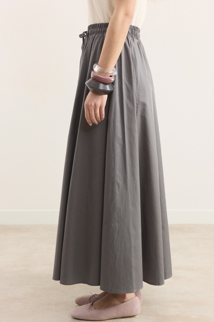 Gabardin Kloş Etek - Gri