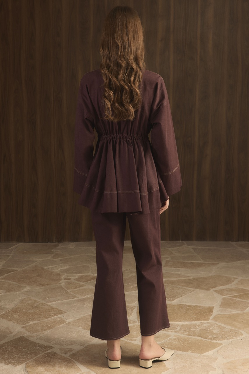 Gemma Bel Tünelli Kot Takım - Bordo