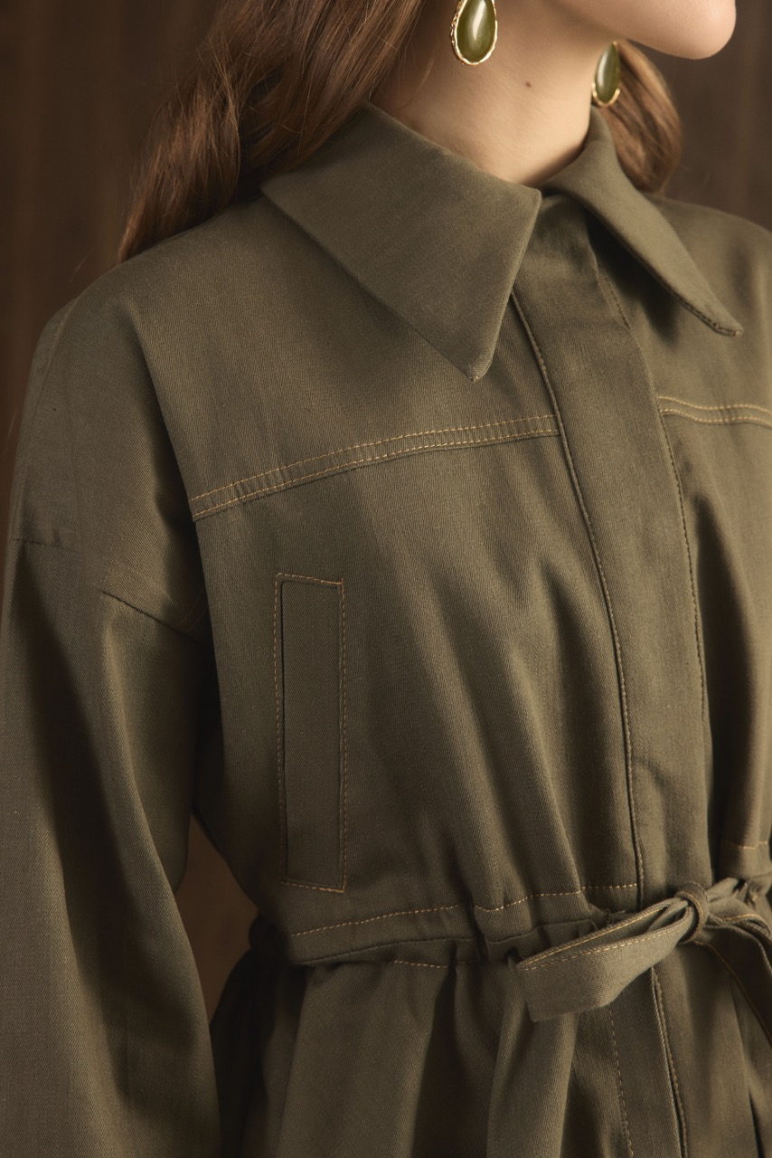 Gemma Bel Tünelli Kot Takım - Haki