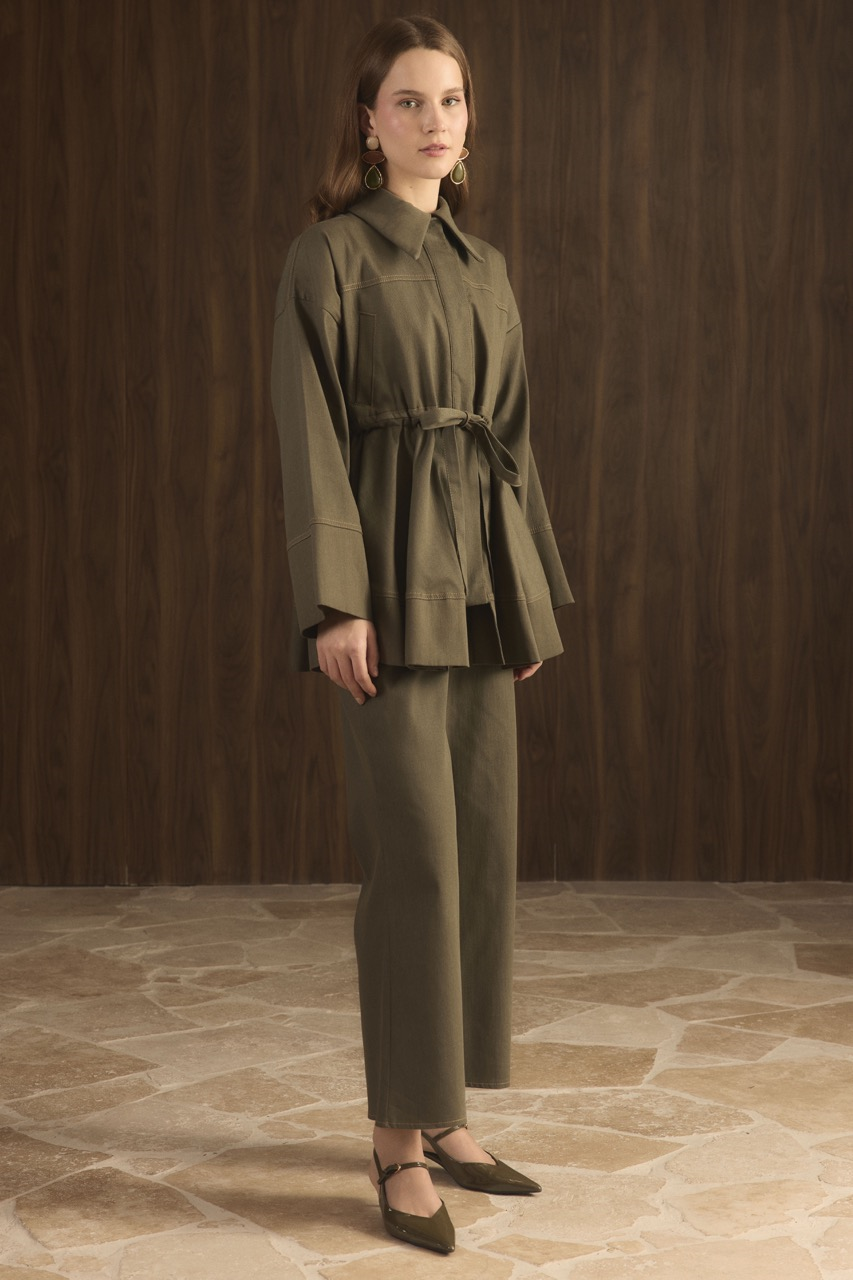 Gemma Bel Tünelli Kot Takım - Haki