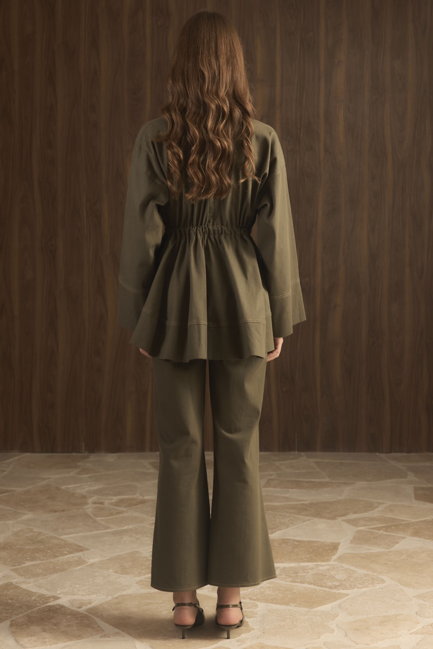 Gemma Bel Tünelli Kot Takım - Haki