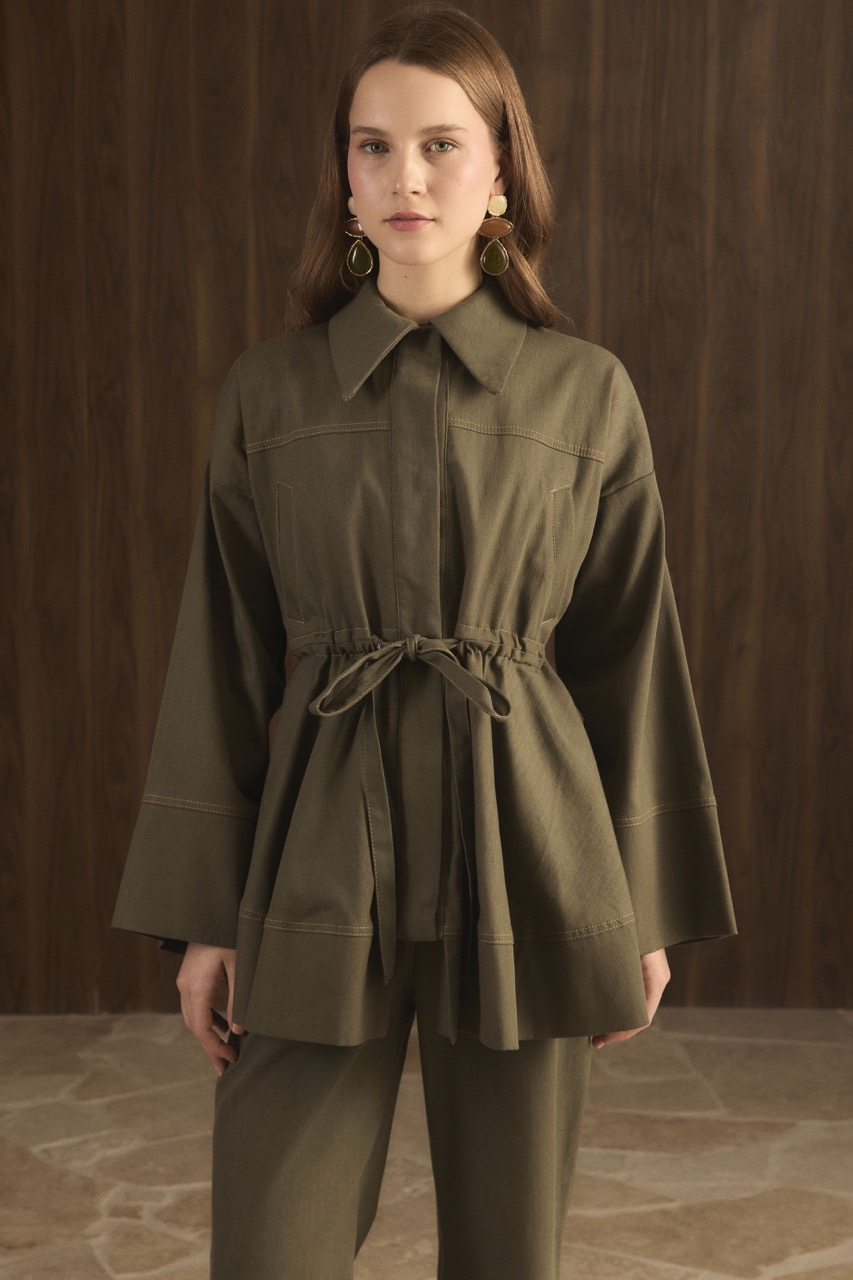 Gemma Bel Tünelli Kot Takım - Haki