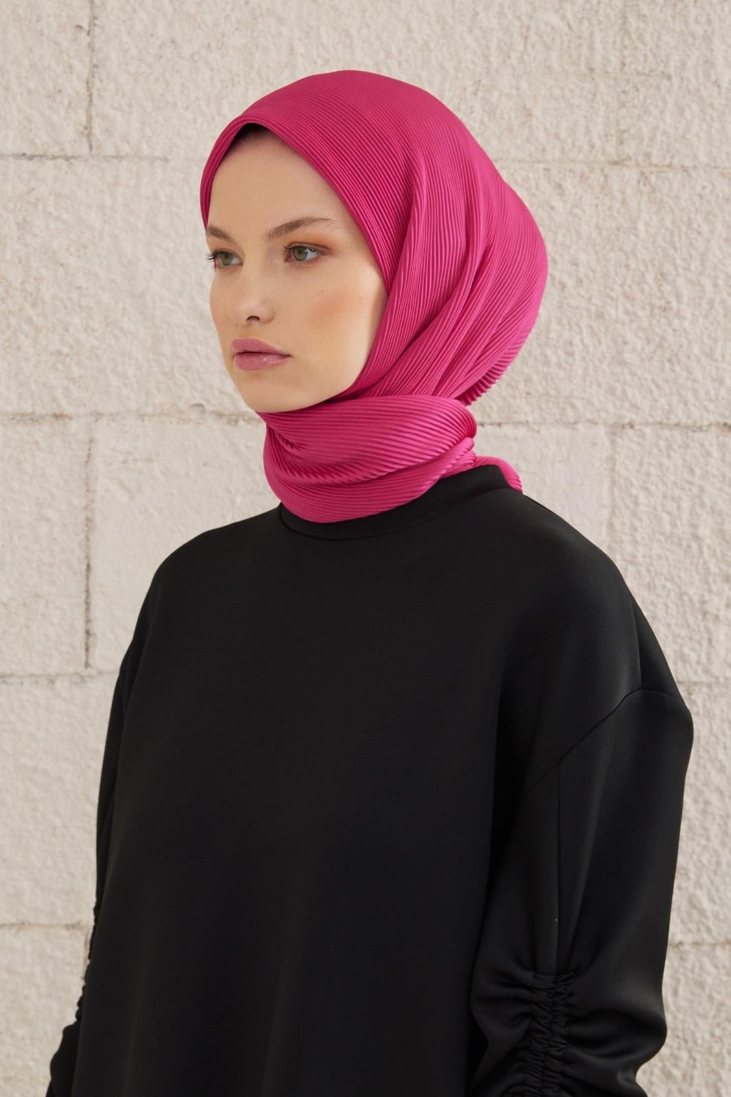 Piliseli Eşarp - Fuşya