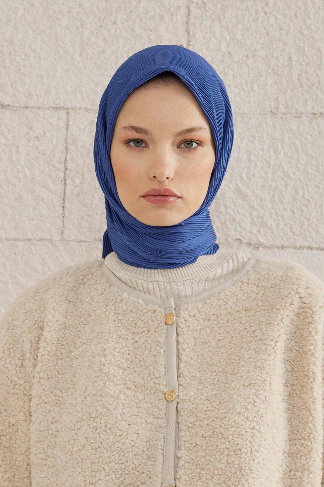 Piliseli Eşarp - İndigo