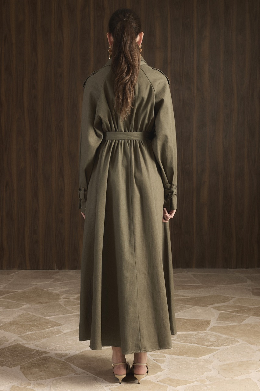 Vera Trenç Elbise - Haki