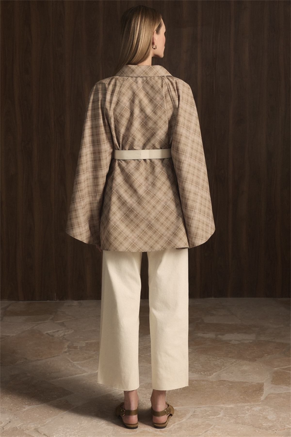 Allerli Ekose Trençkot - Bej