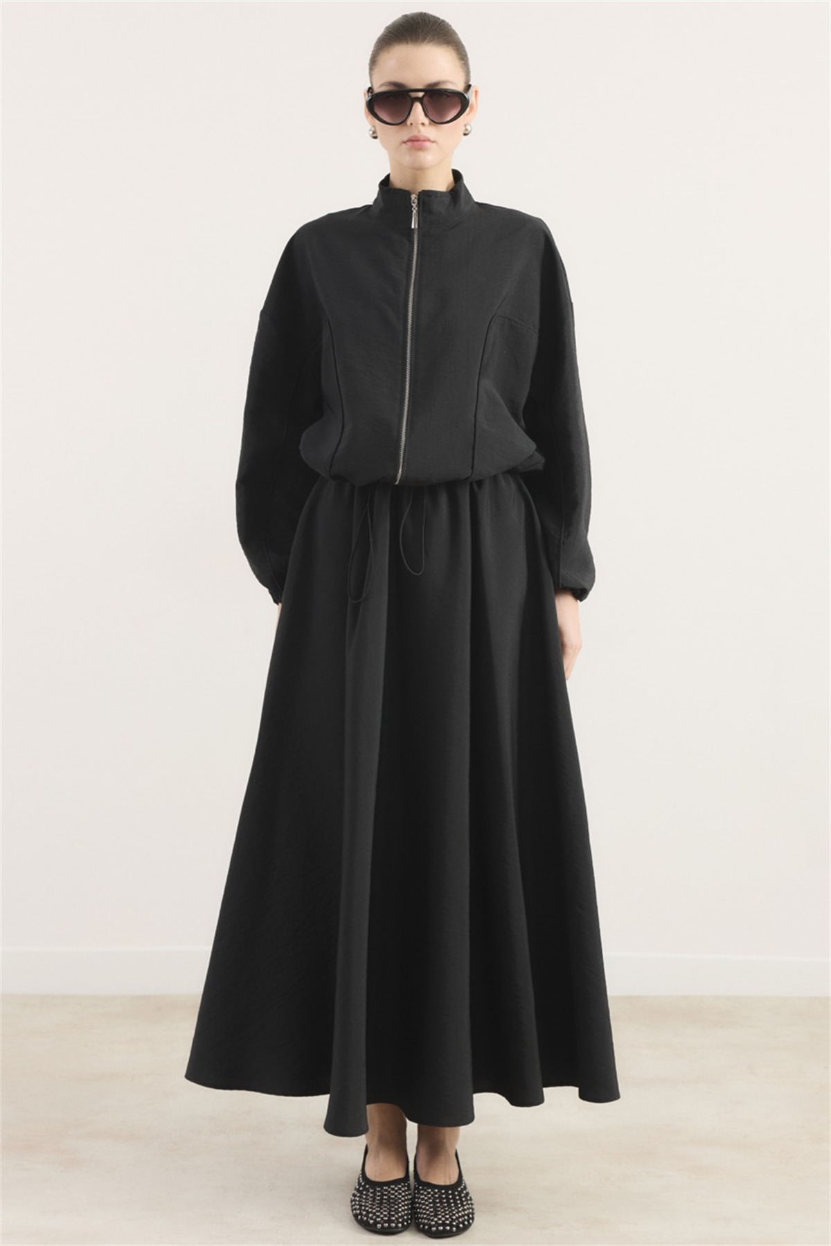 Ara Biyeli Cupra Etekli Takım - Siyah