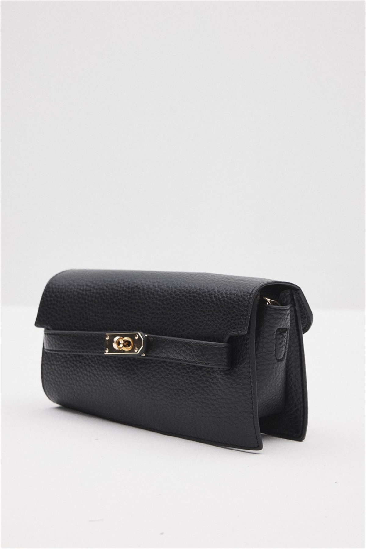 Aria Gold Kilit Detaylı Çanta - Siyah