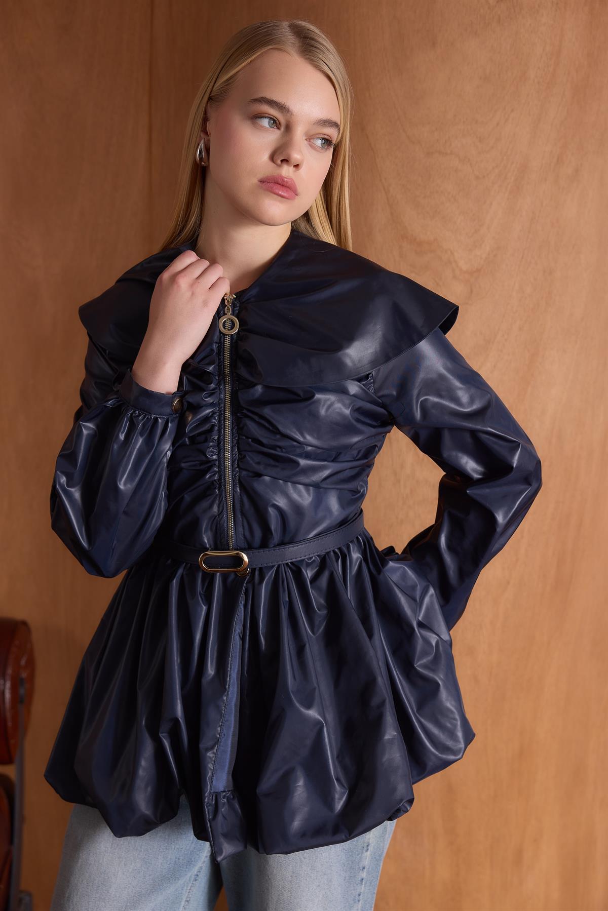 Aurelia Balon Yarım Fermuarlı Yağmurluk - Lacivert