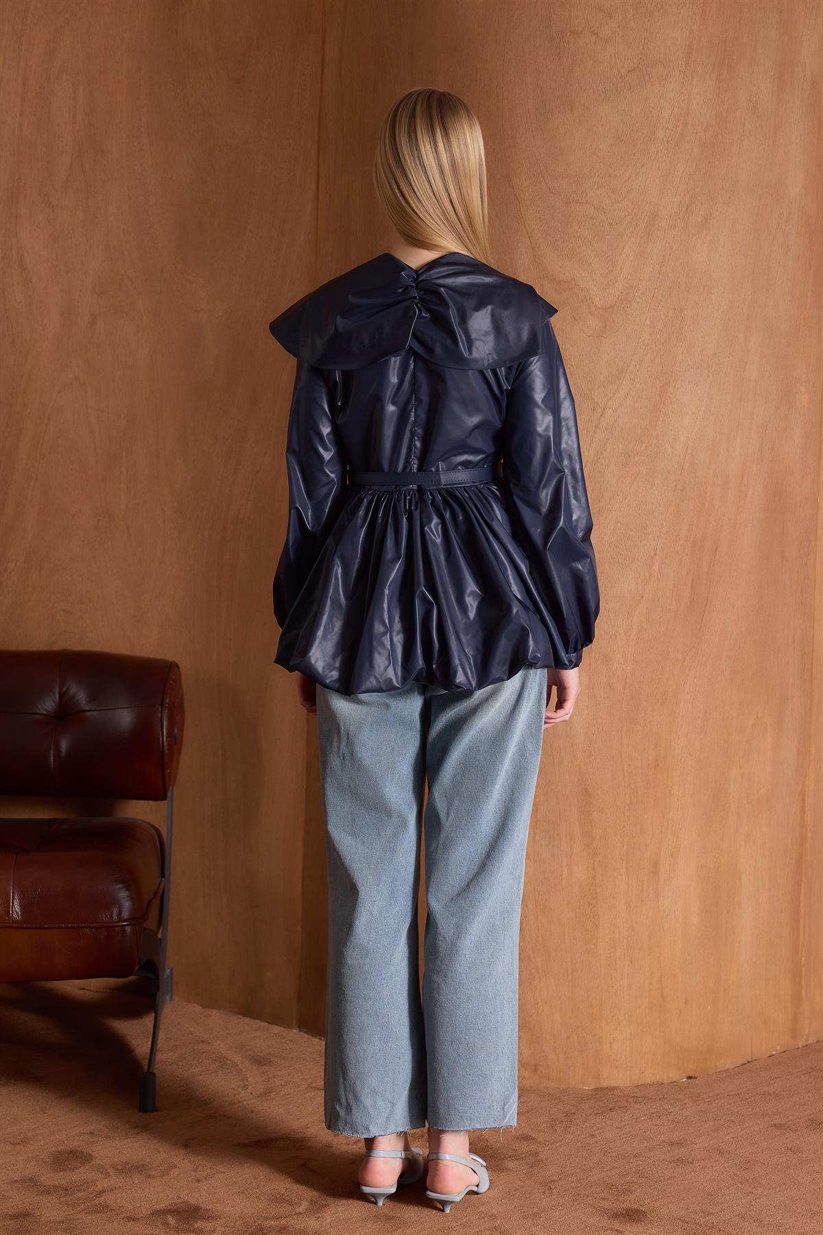 Aurelia Balon Yarım Fermuarlı Yağmurluk - Lacivert