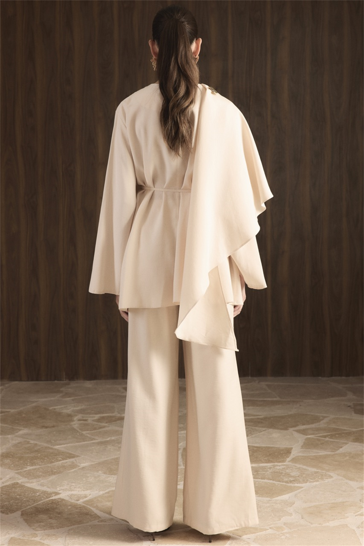 Auren Şallı Takım - Krem