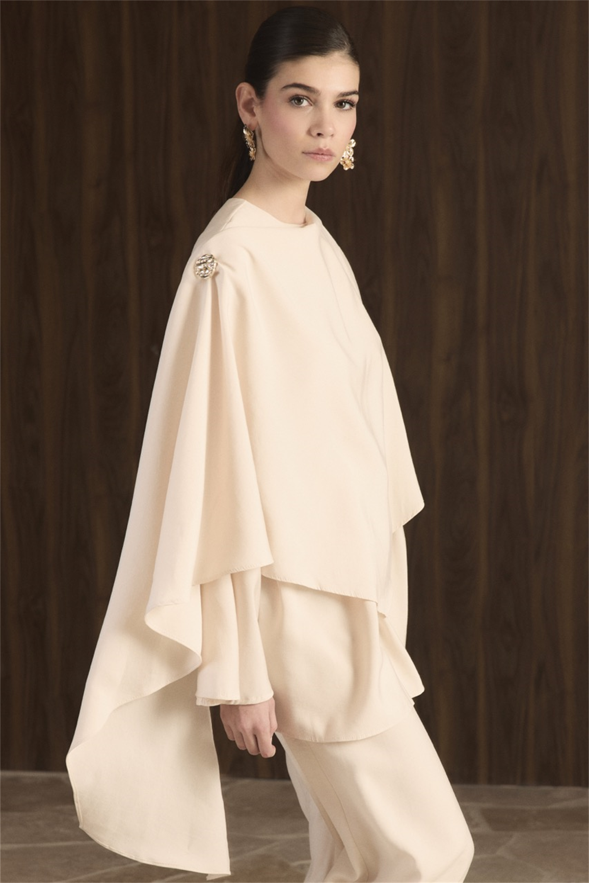 Auren Şallı Takım - Krem