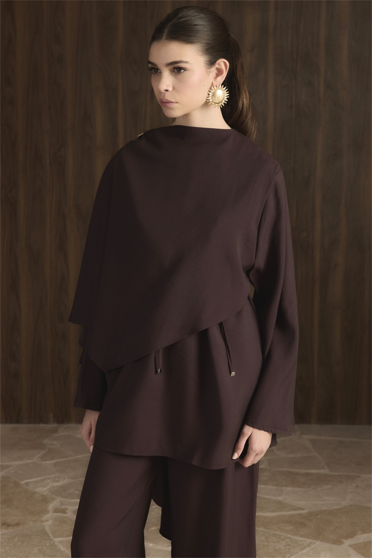 Auren Şallı Takım - Mürdüm