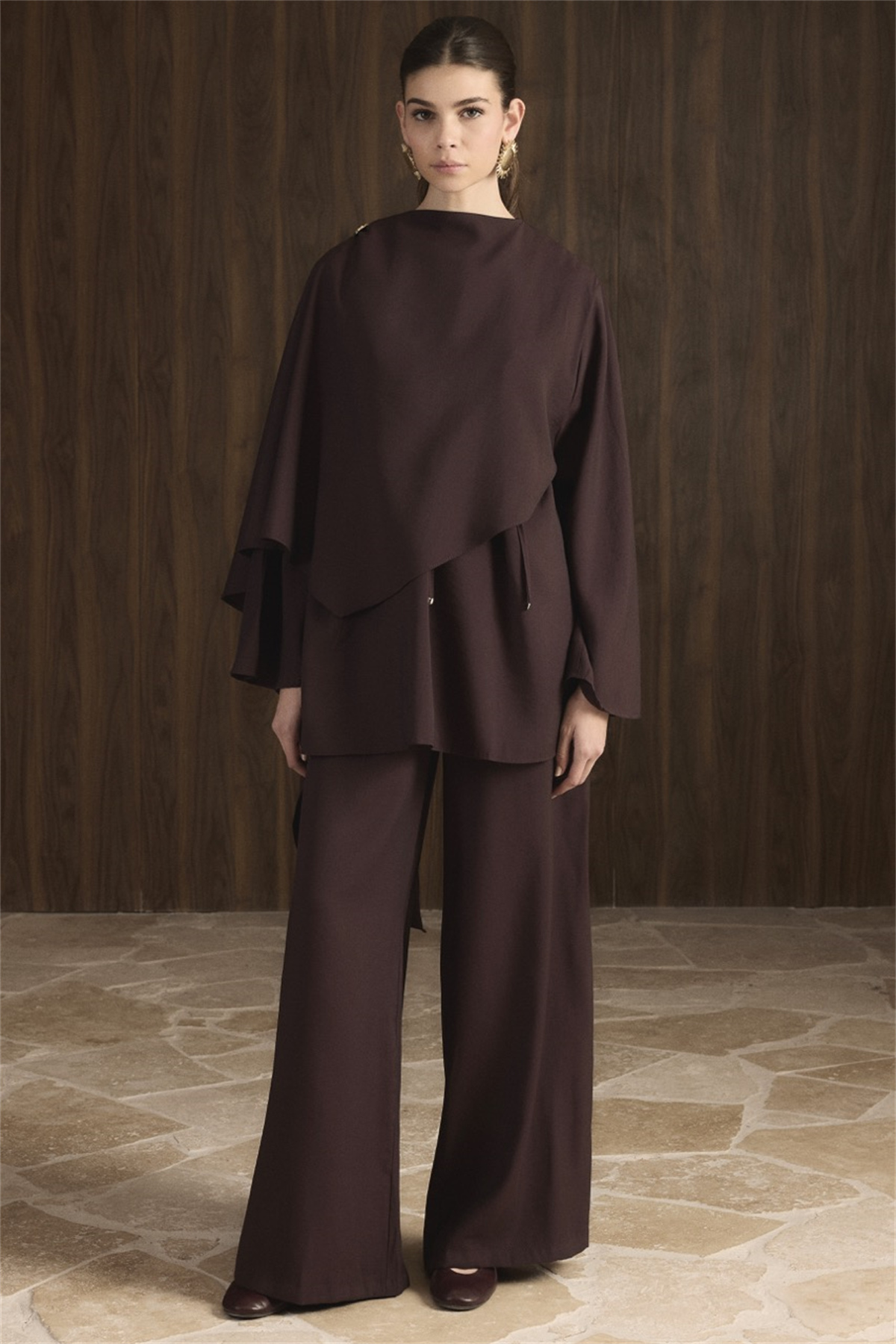 Auren Şallı Takım - Mürdüm