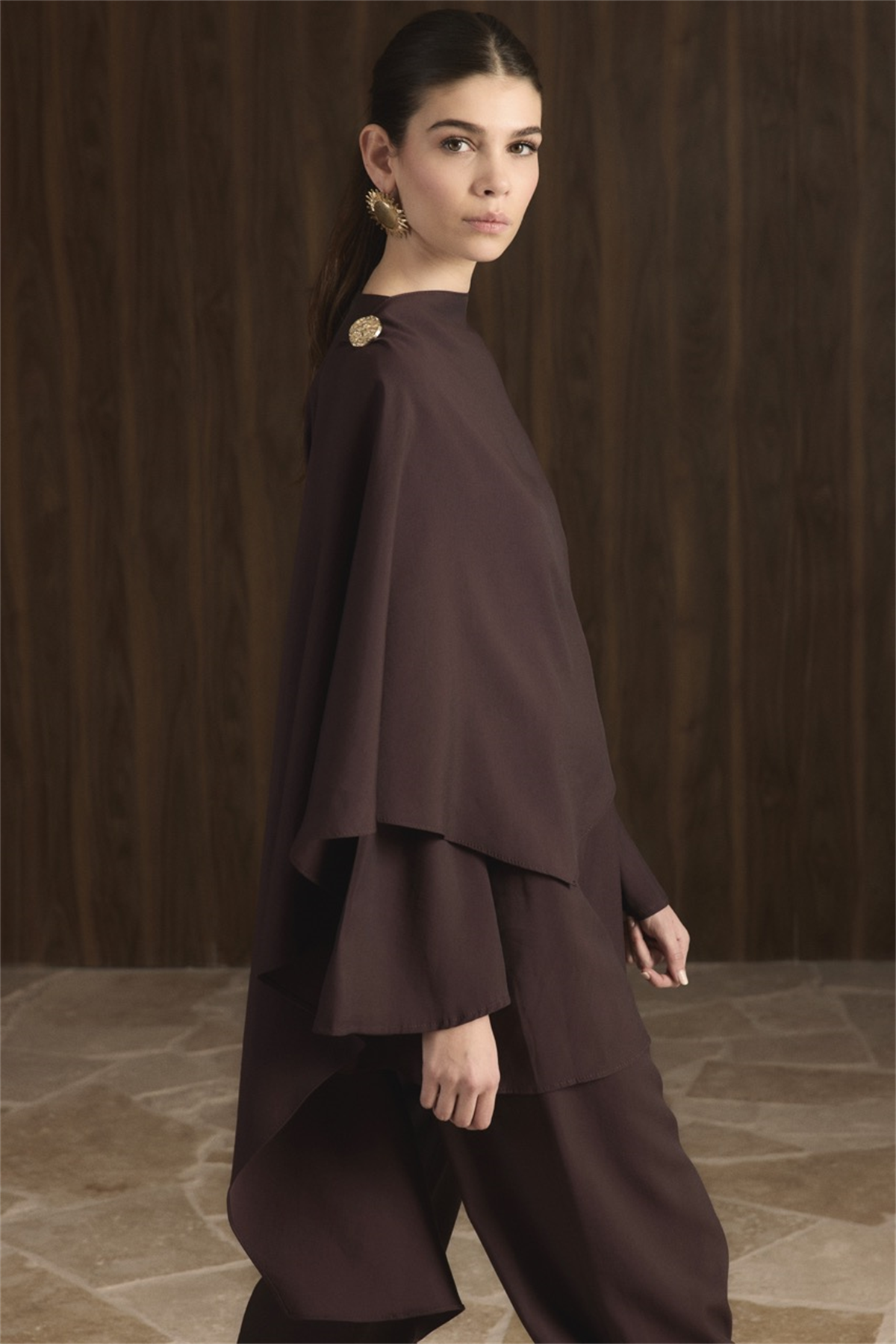 Auren Şallı Takım - Mürdüm