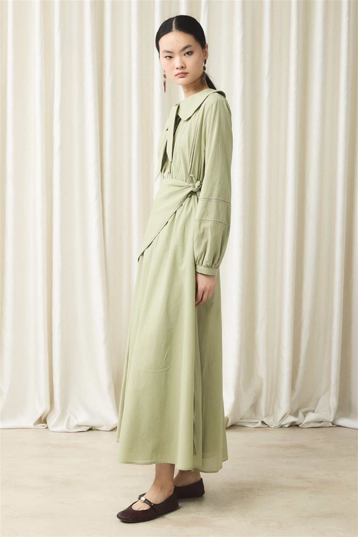 Bağlama Yaka Detay Vual Takım - Çağla