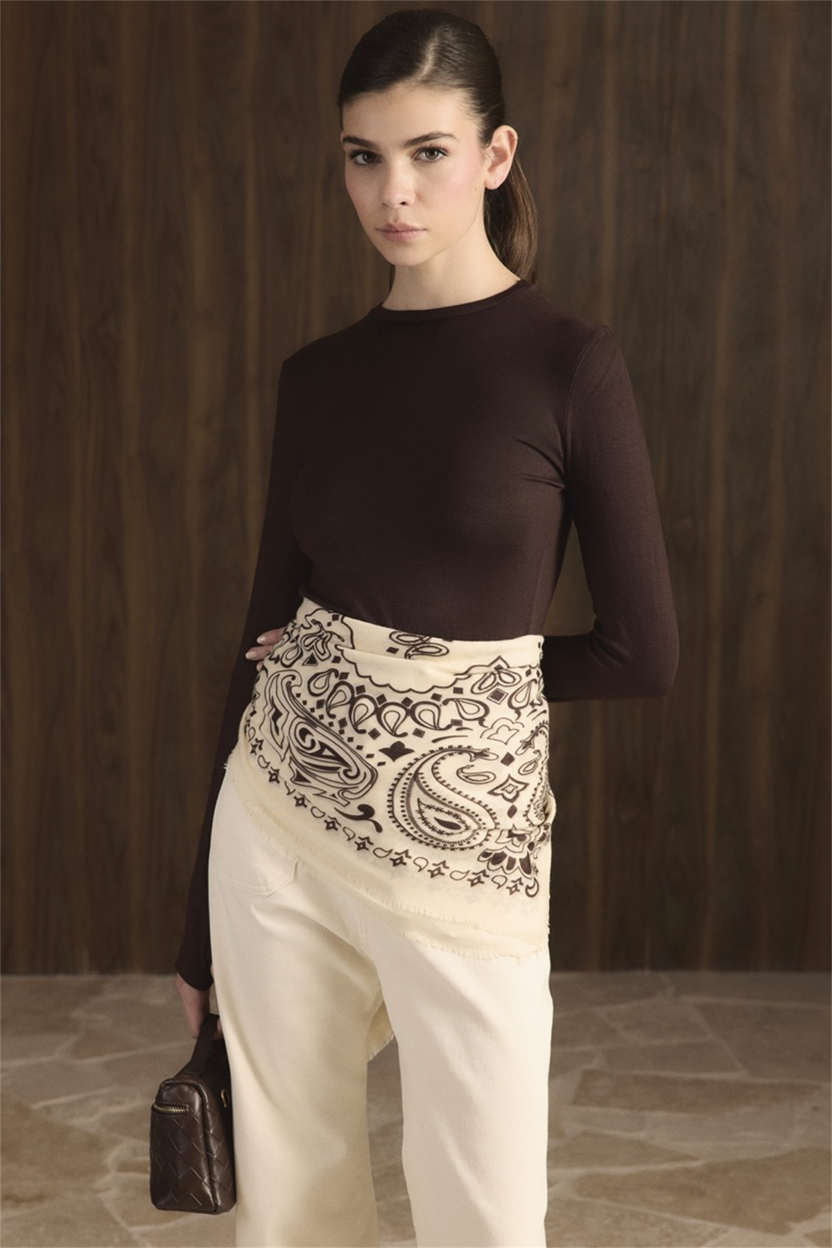 Balıkçı Yaka Basic Body - Acı Kahve