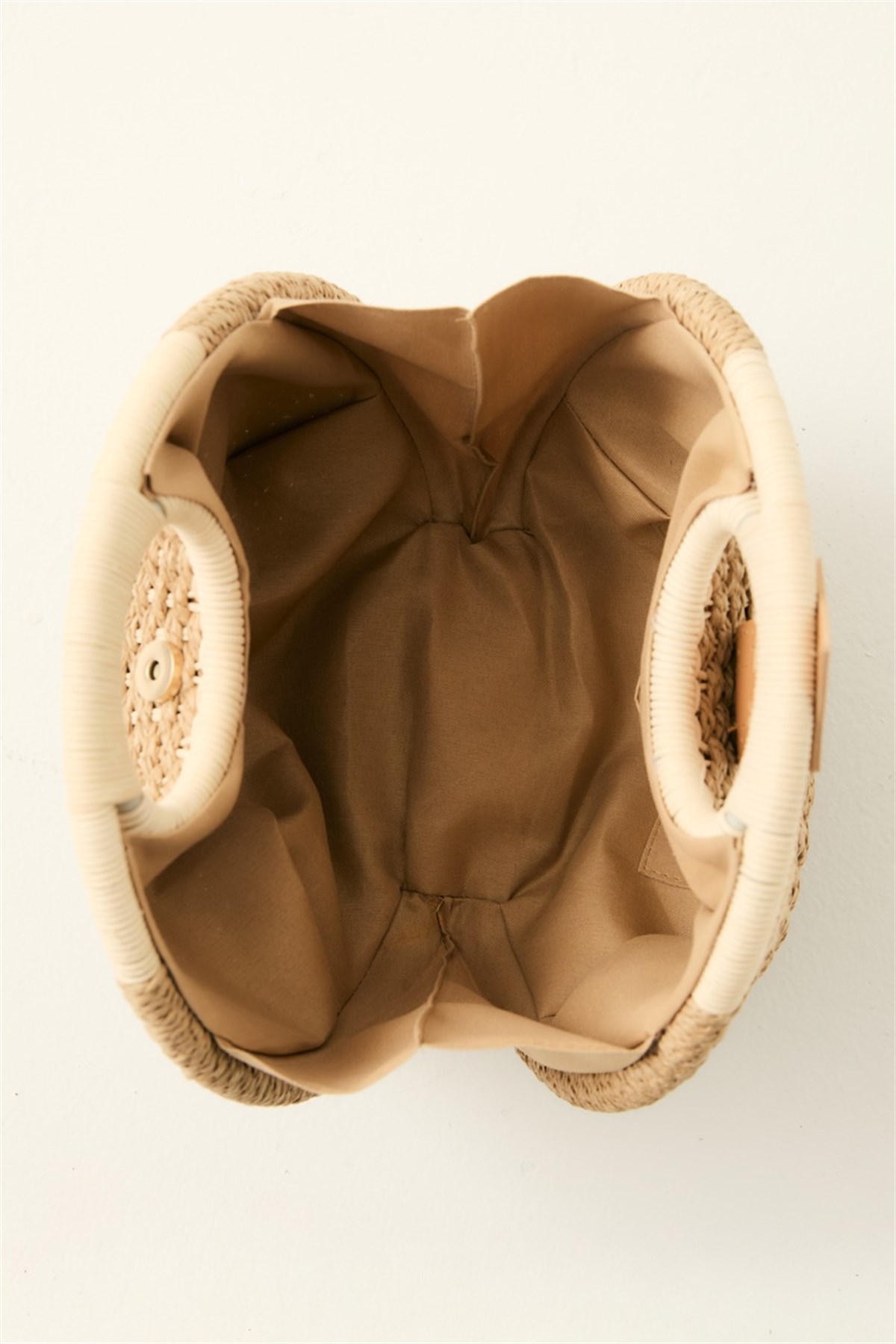 Bombel Hasır Örgü Çanta - Camel