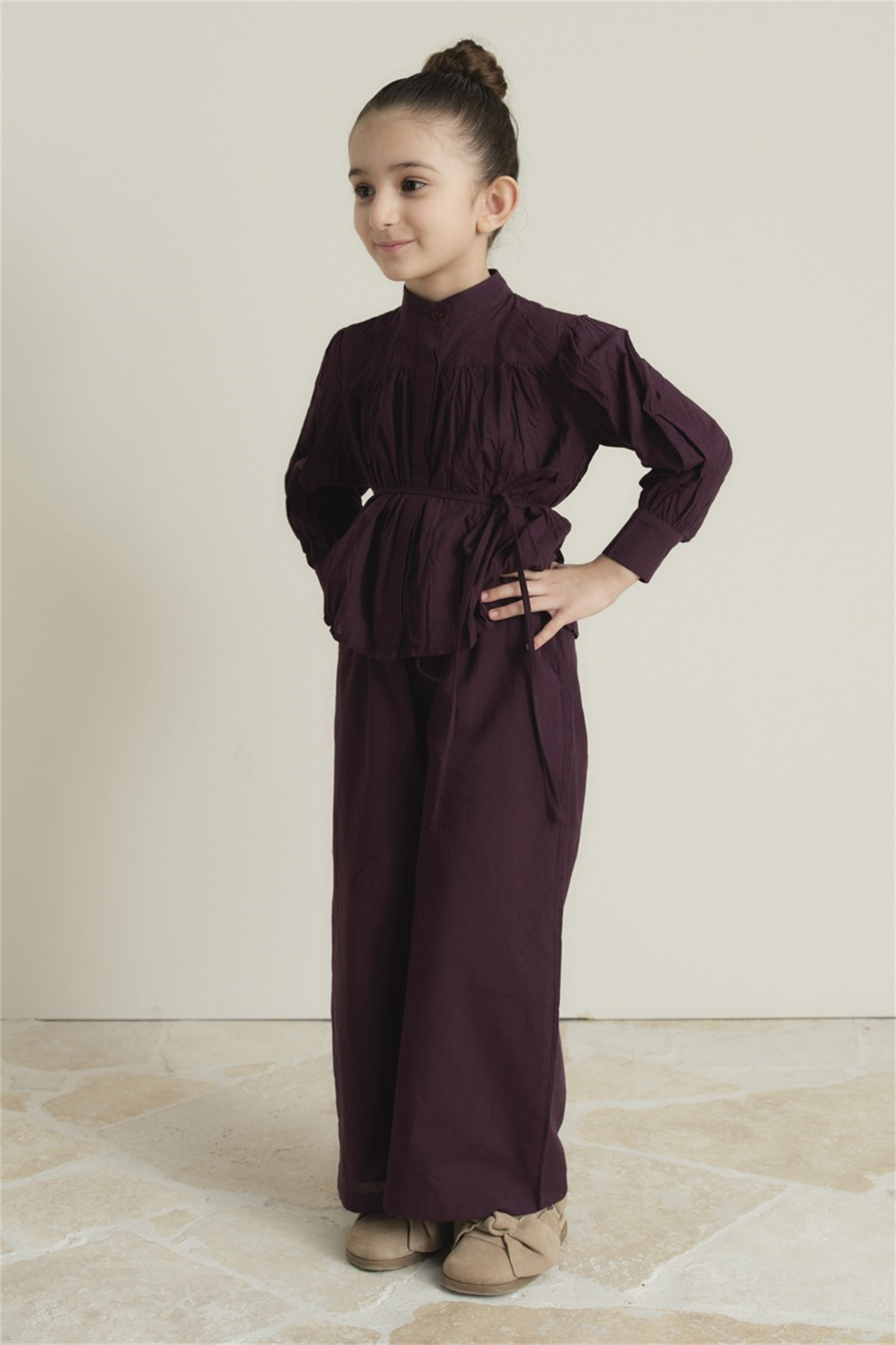 Crash Pamuk Vual Rahat Takım - Mürdüm