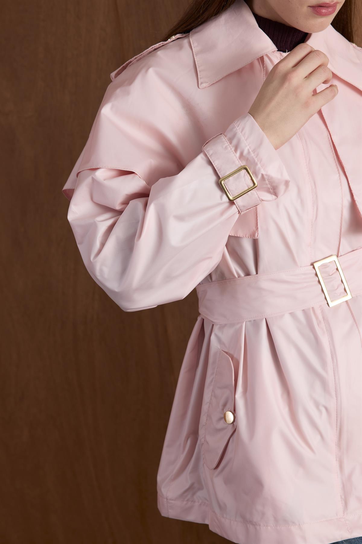 Eloria Pelerinli Yağmurluk - Pembe