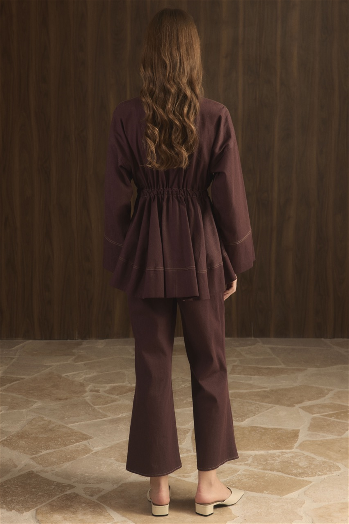 Gemma Bel Tünelli Kot Takım - Bordo