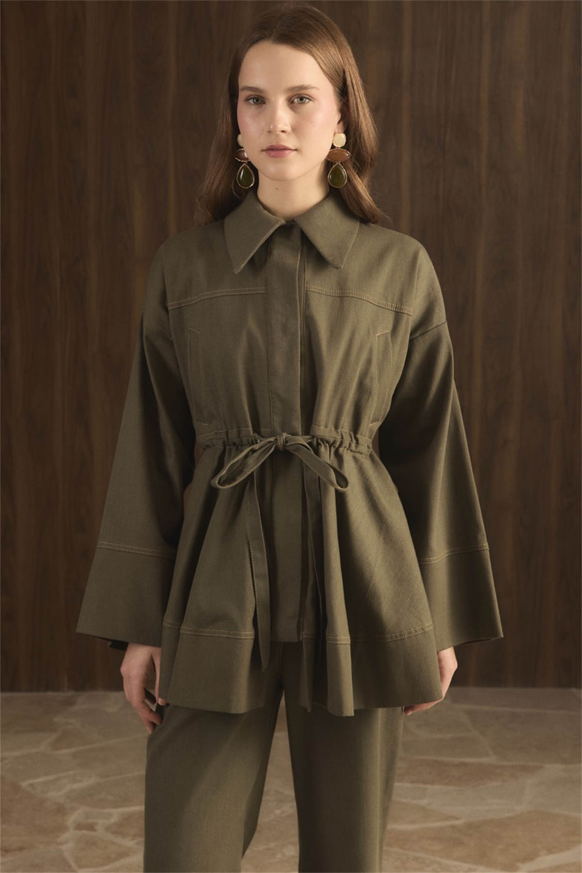 Gemma Bel Tünelli Kot Takım - Haki