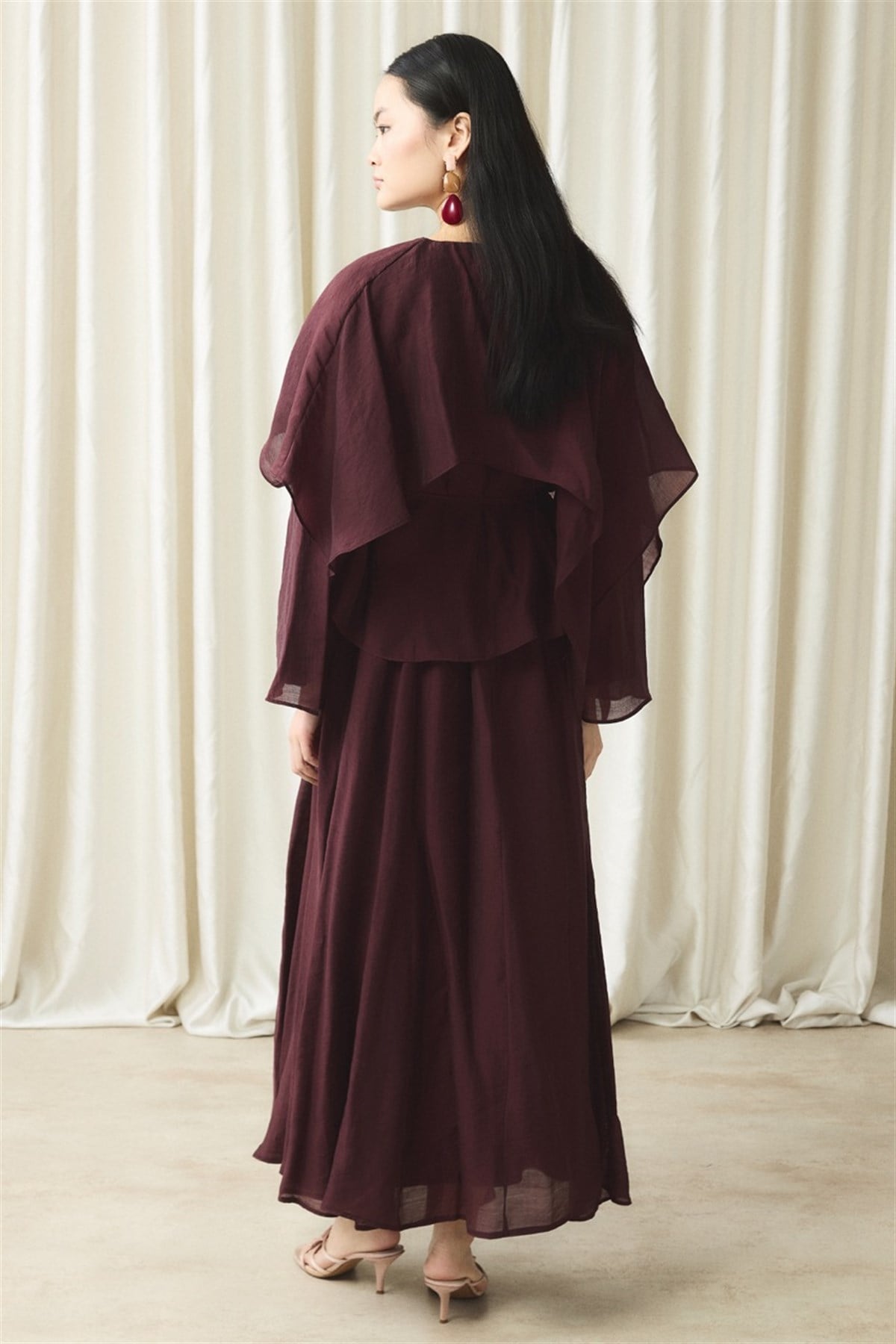 İbiza Allerli Etek Takım - Bordo