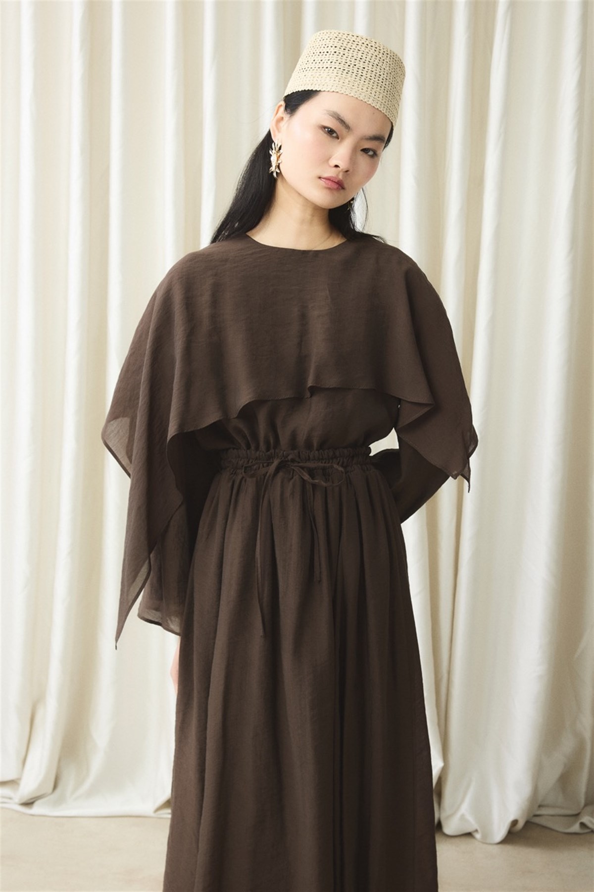 İbiza Allerli Etek Takım - Kahve