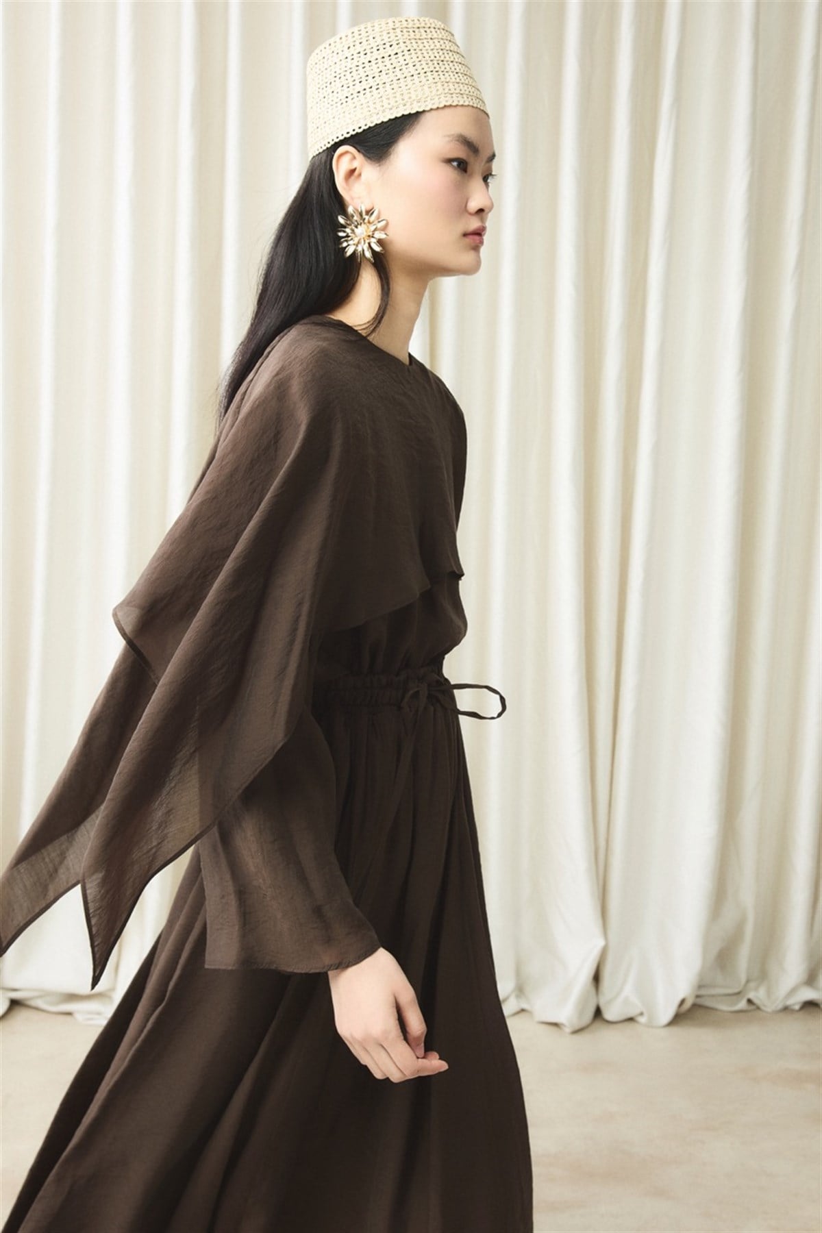 İbiza Allerli Etek Takım - Kahve