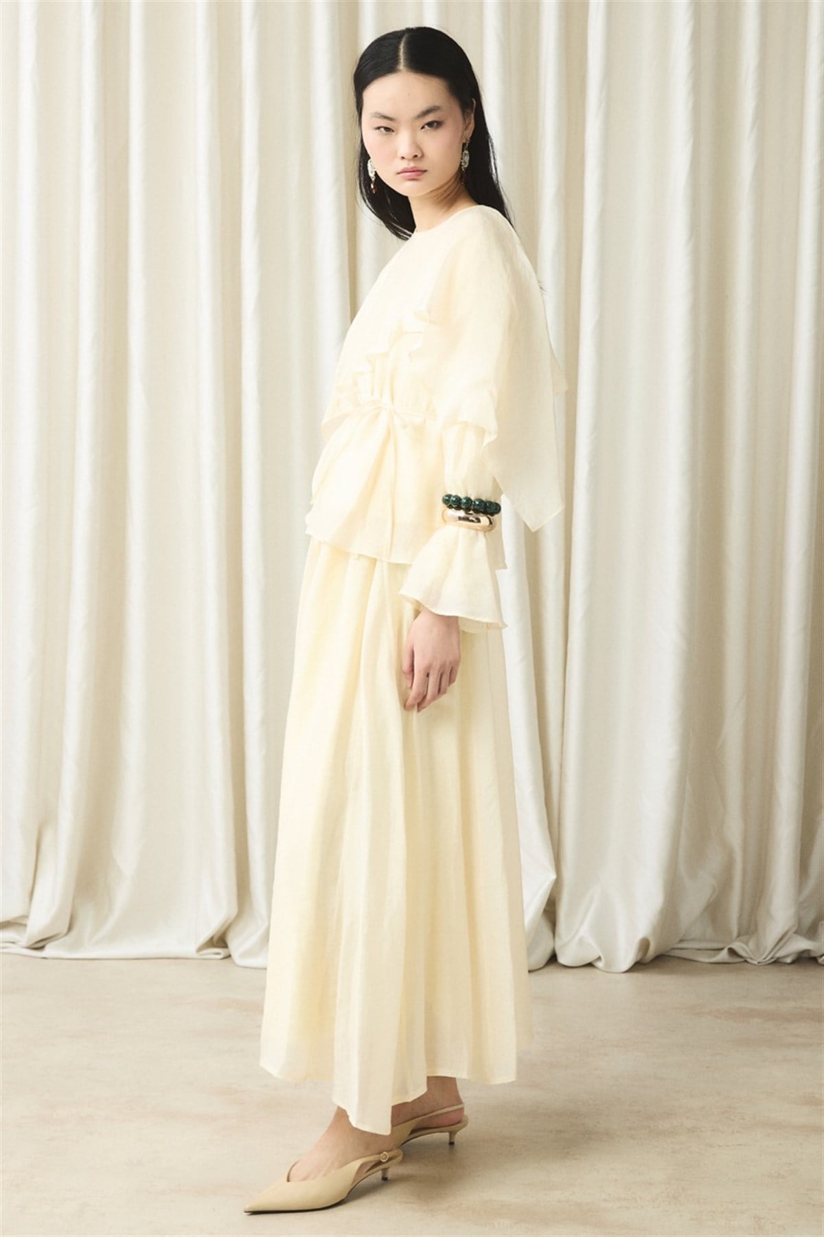 İbiza Allerli Etek Takım - Sarı