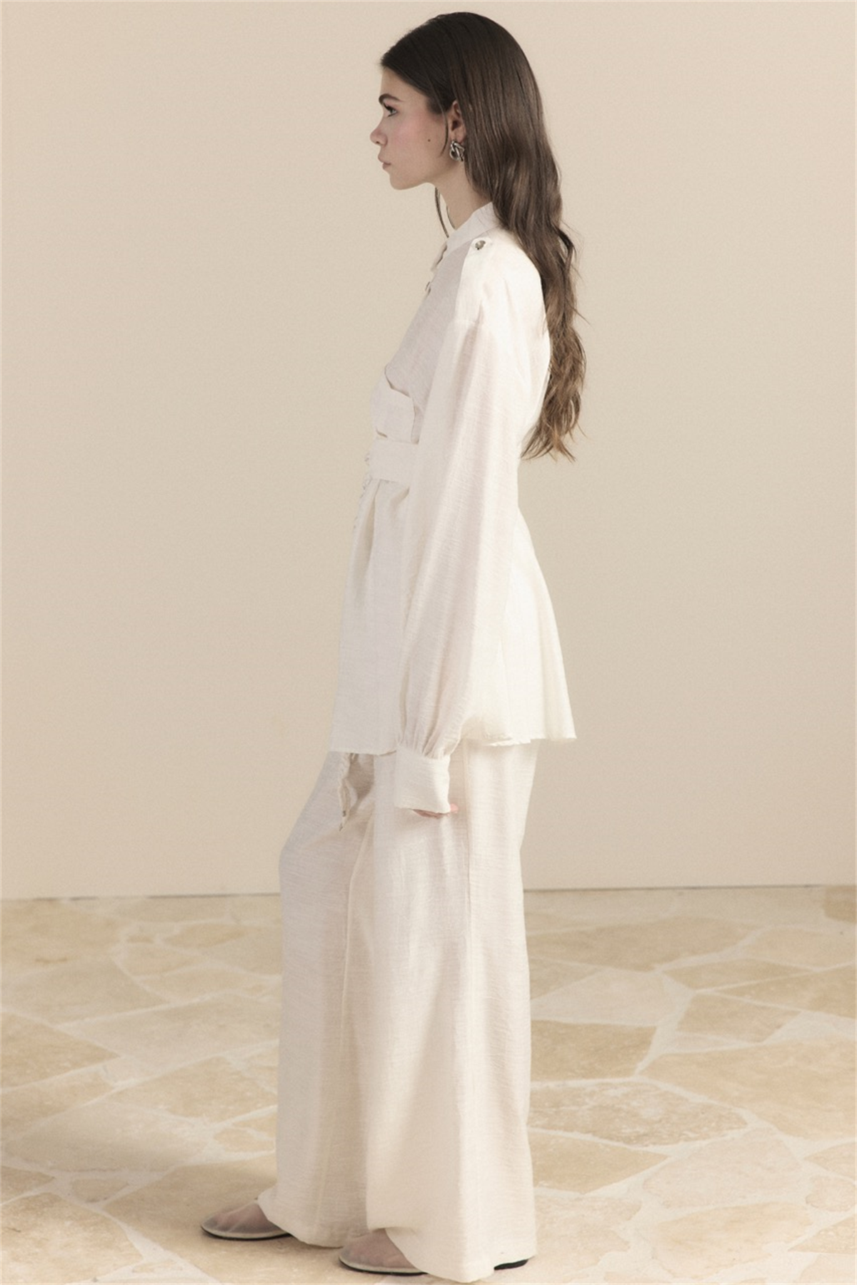 Jakar Monotoc Çift Cepli Pantolon Takım - Taş